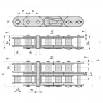 Roller chains with straight side plates (A series)